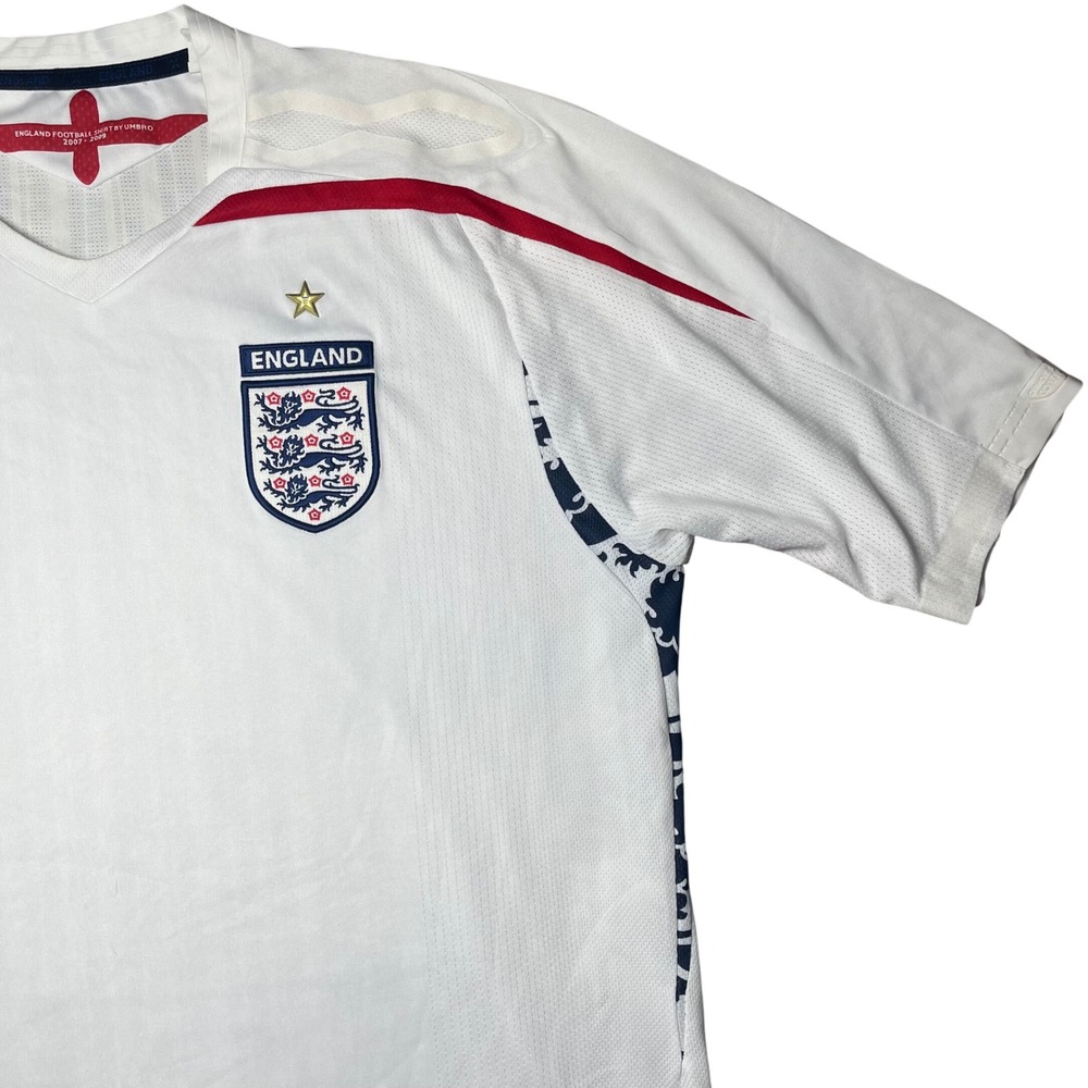 Umbro England Football Shirt Mens XL White 2007-2009 Home Soccer Jersey - Picture 10 of 12